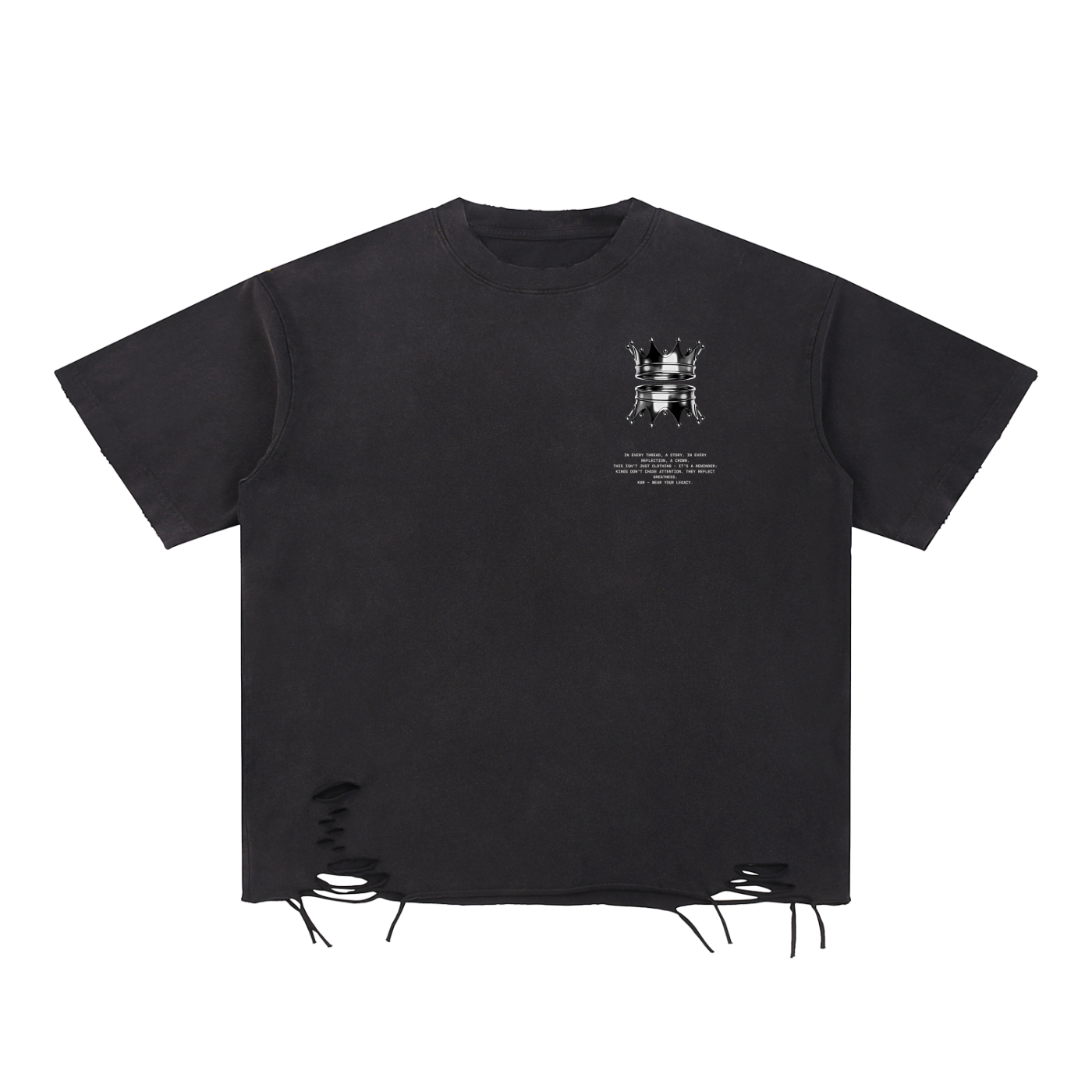 Crown Snow Washed Raw-Hem Tee