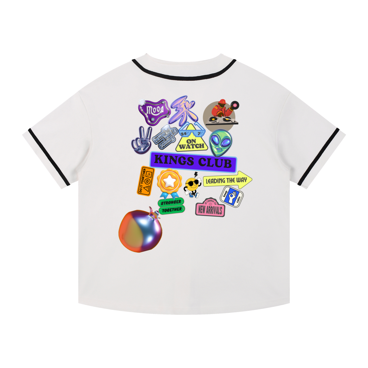 Art Pop Button-Up Jersey