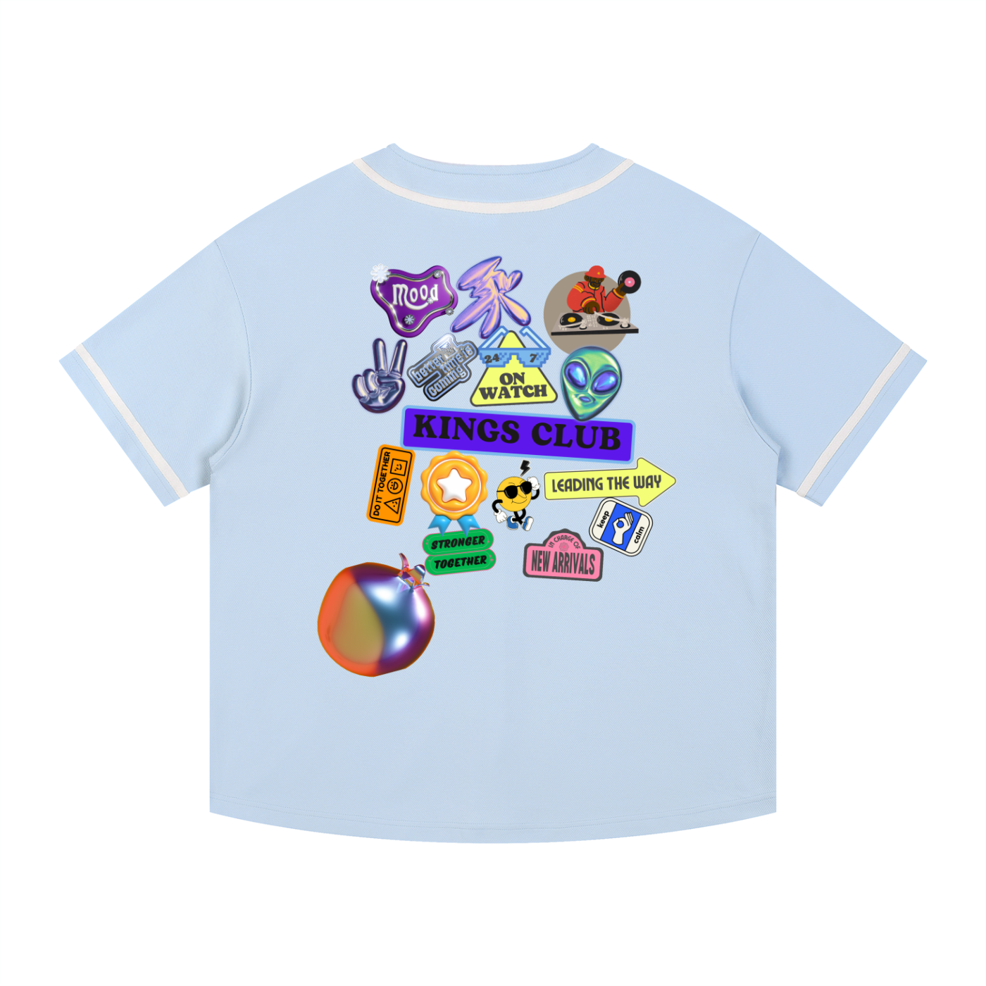 Art Pop Button-Up Jersey