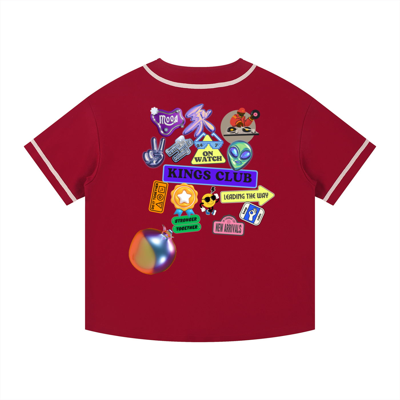 Art Pop Button-Up Jersey